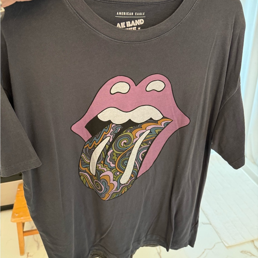 American Eagle Psychedelic Tongue Graphic Tee